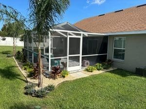 Outdoor living and patio landscaping project in Auburndale Florida