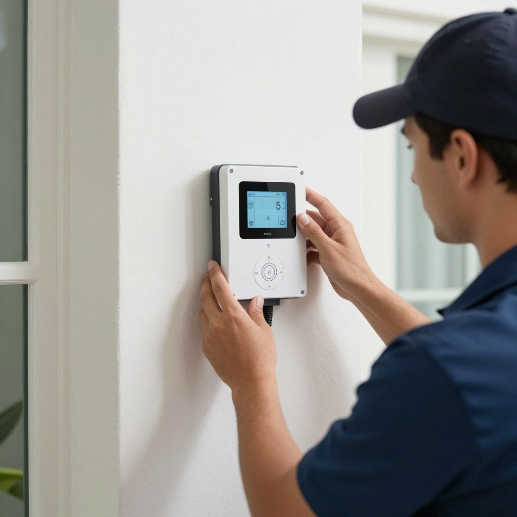 Smart irrigation controller installation in Lakeland home