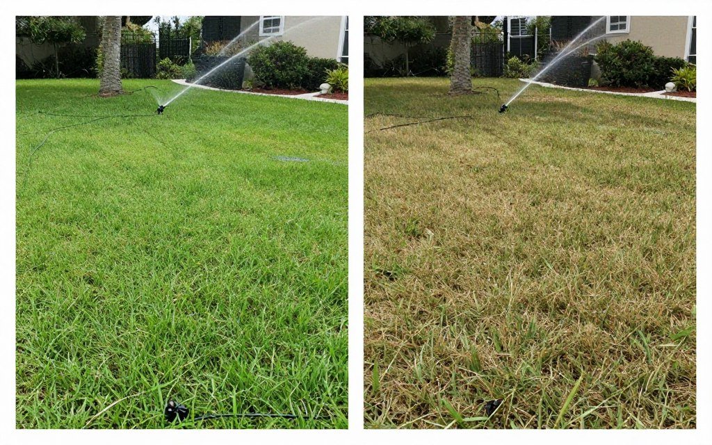 Benefits of irrigation maintenance in Polk County showing healthy lawn