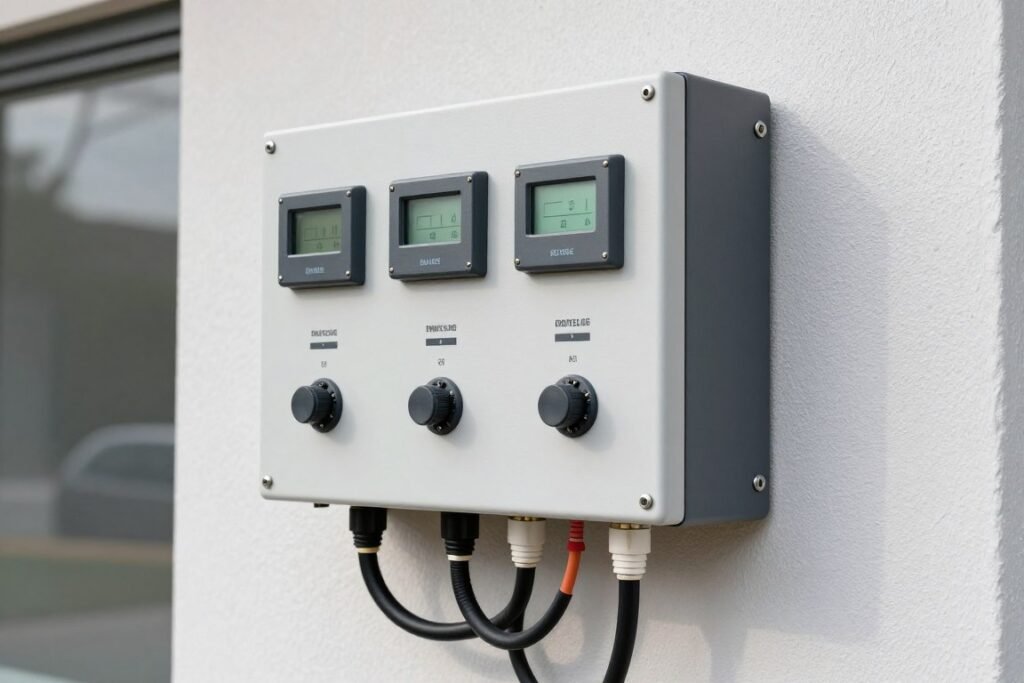 Commercial irrigation controller panel for large property system