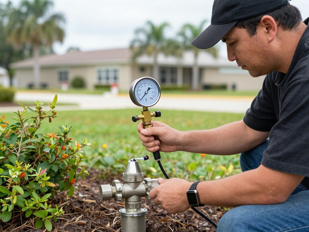Commercial irrigation maintenance Polk County valve testing