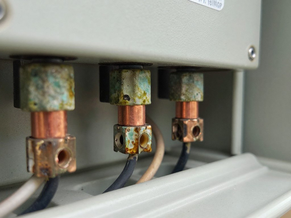 Corroded sprinkler controller wiring from Florida humidity