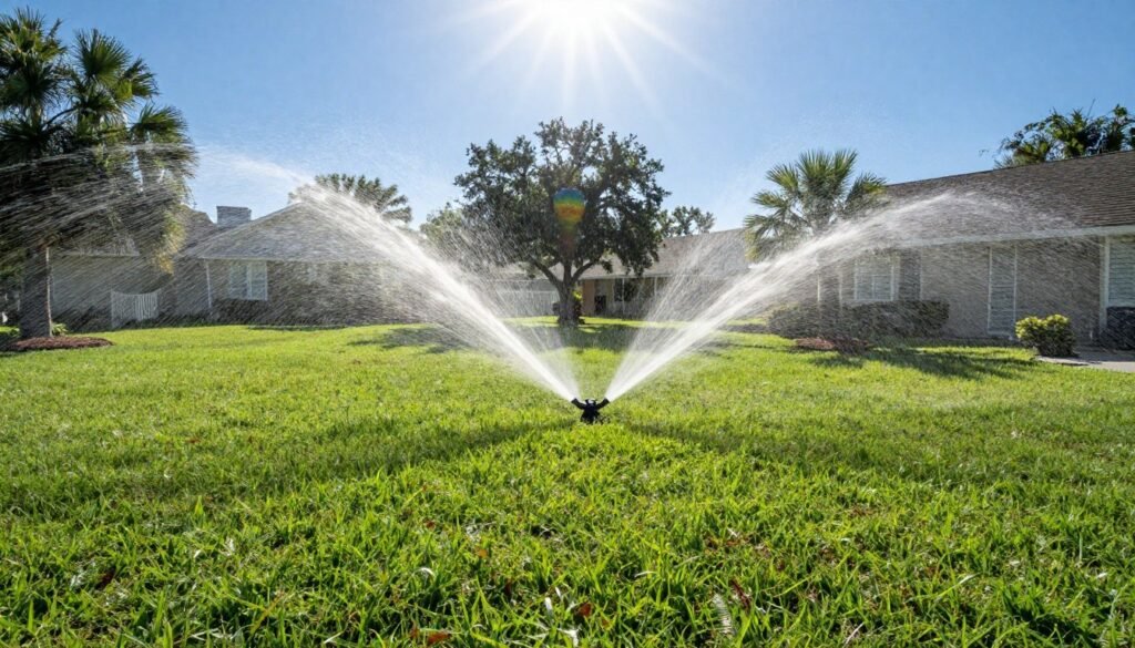 Florida lawn irrigation system hot climate Polk County