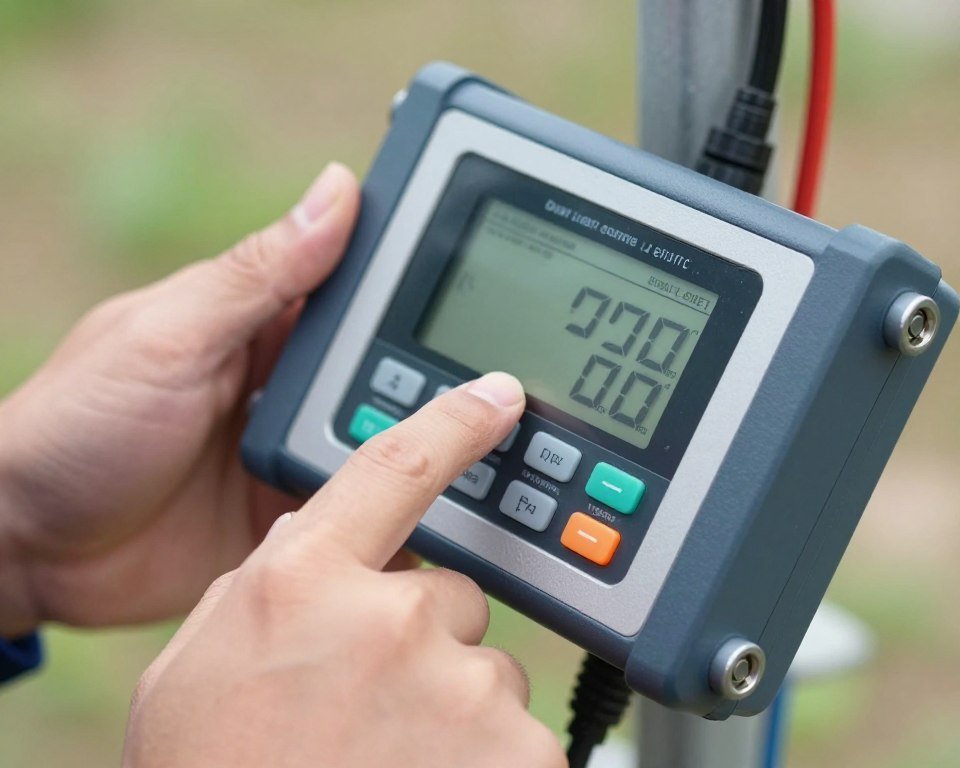 Irrigation specialist programming repaired sprinkler controller in Lakeland