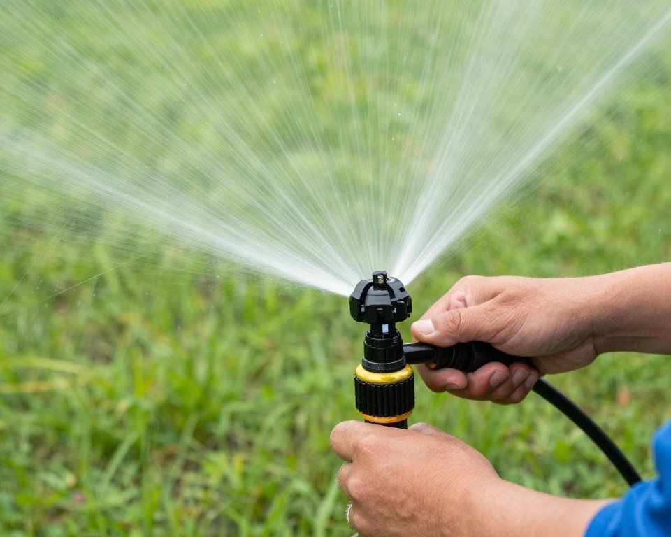 Sprinkler system tune up Polk County with head alignment