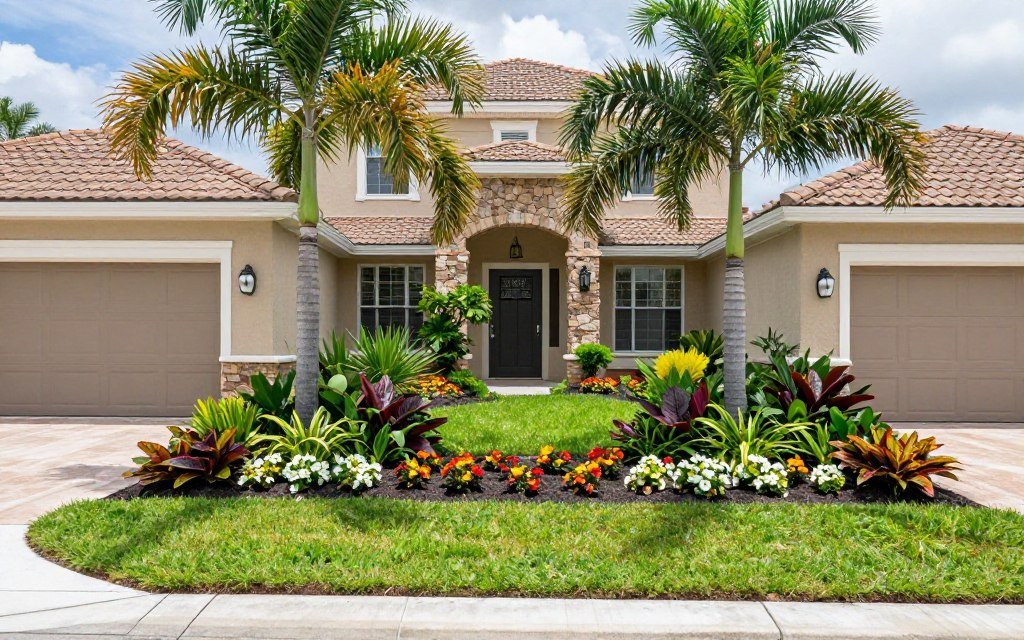 completed professional landscaping project in Lakeland Florida