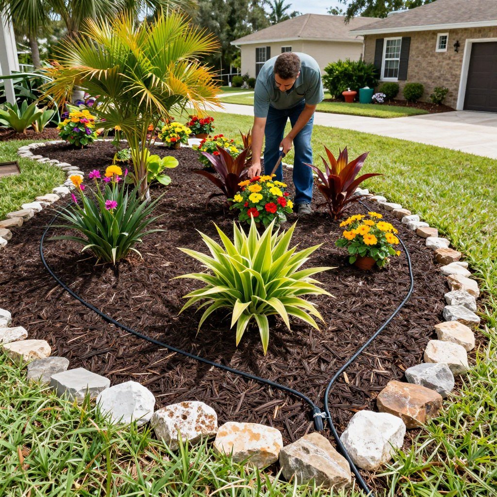 garden bed installation Polk County residential landscaping