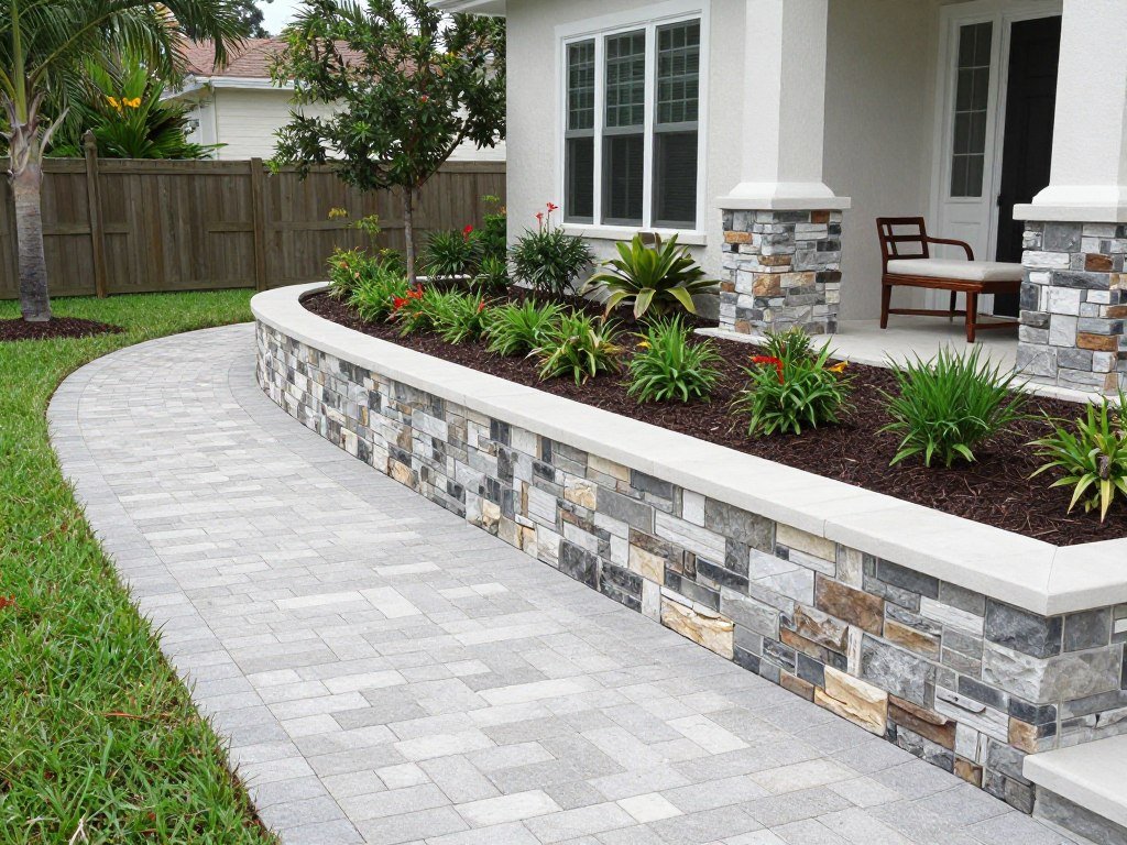 hardscaping project with pavers in Lakeland Florida