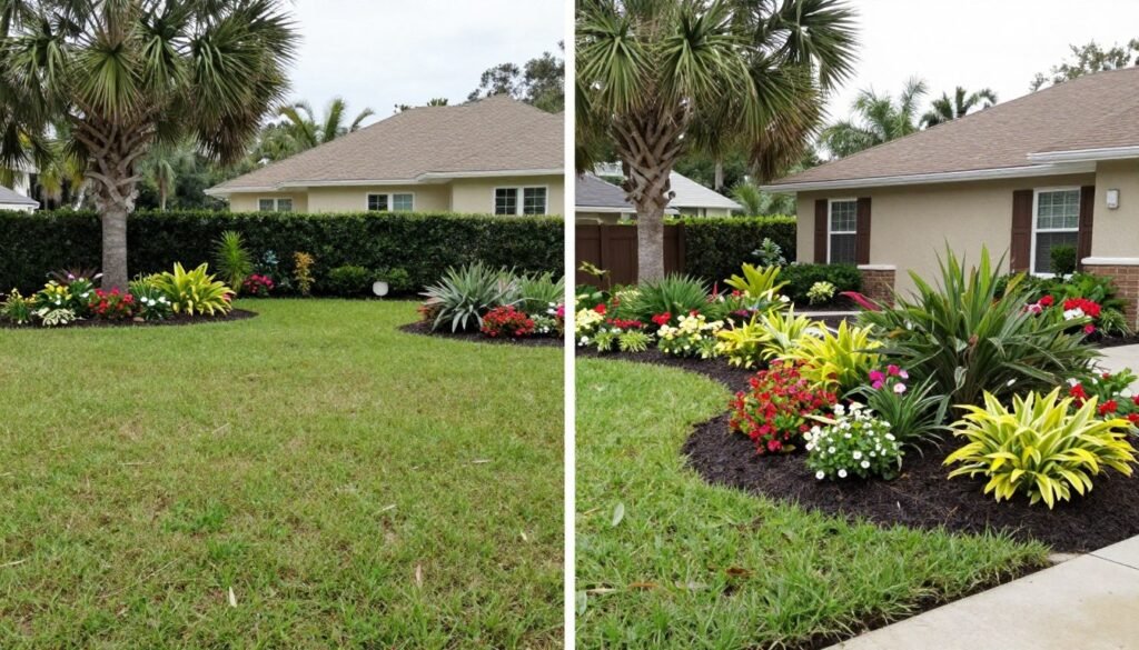 landscaping transformation Polk County FL before after results