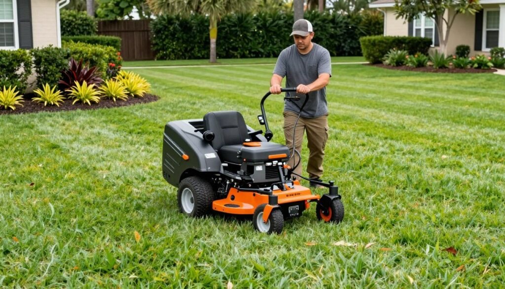 lawn mowing service in Auburndale Florida professional equipment