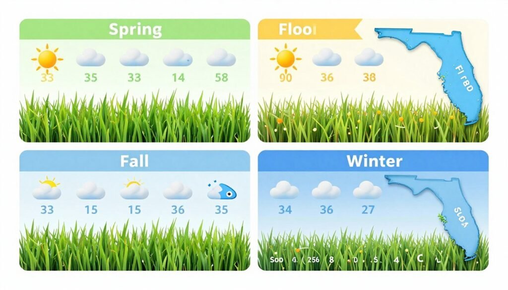 new lawn installation Lakeland FL seasonal timing