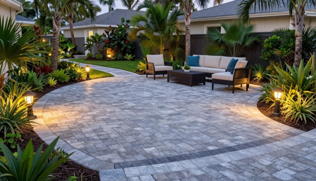 patio walkway Polk County Florida hardscaping outdoor living