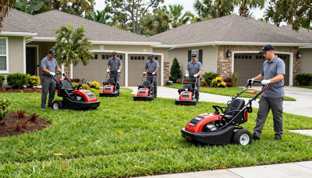 professional lawn care crew Auburndale Florida