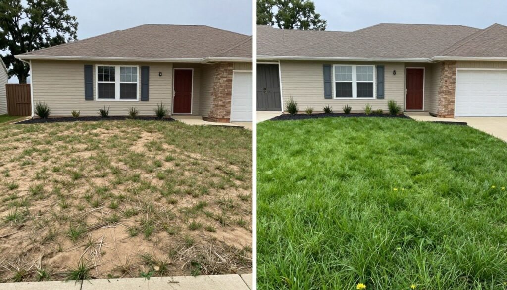 sod installation Lakeland FL before and after transformation