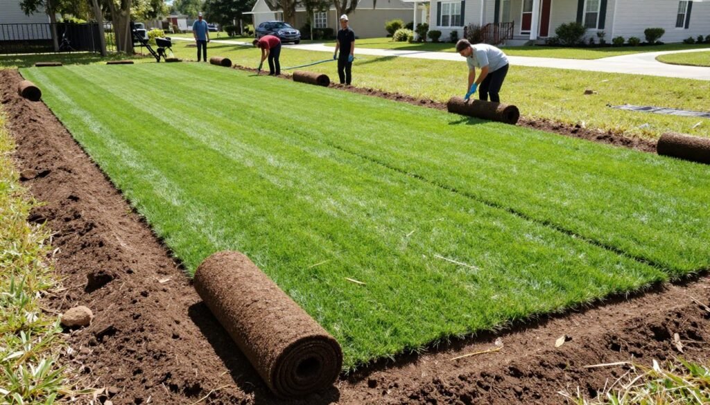 sod installation Winter Haven FL new lawn installation service