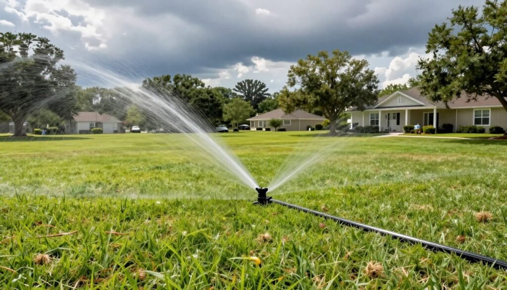 summer lawn maintenance Winter Haven heat stress management