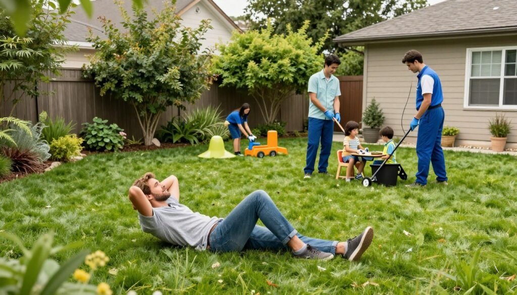 time savings professional lawn care service