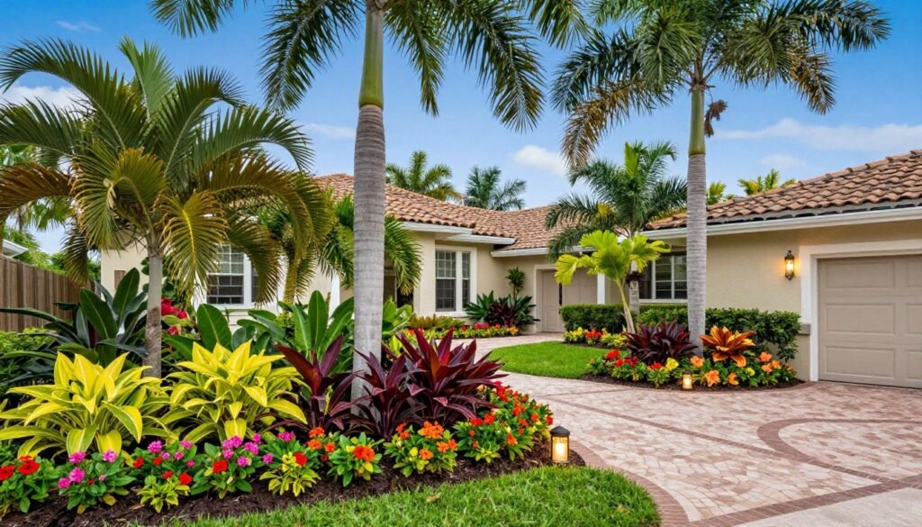 tropical landscaping Polk County Florida palm trees plants