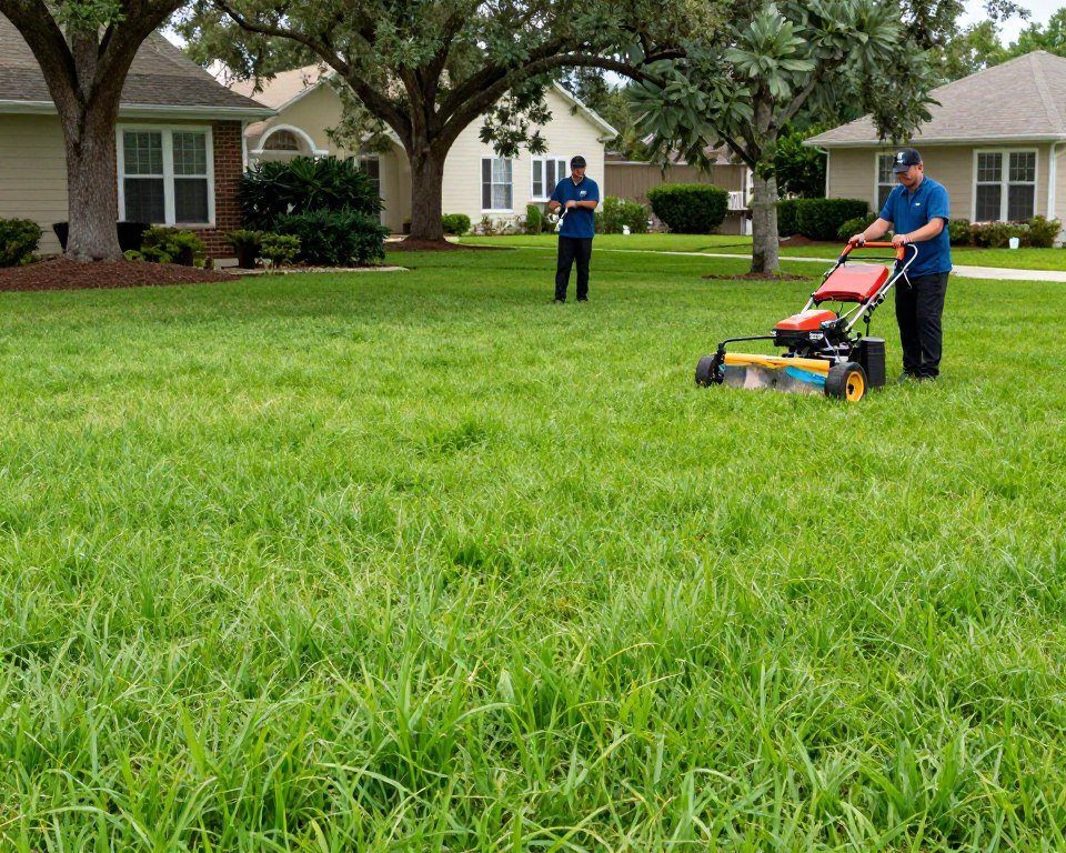 weekly lawn mowing Lakeland FL spring season
