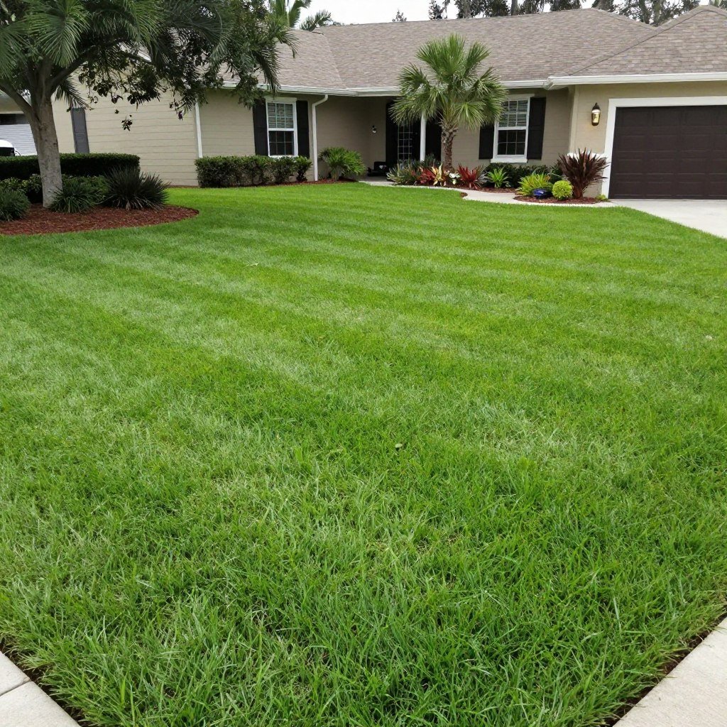 well-maintained lawn showing consistent professional care in Lakeland Florida