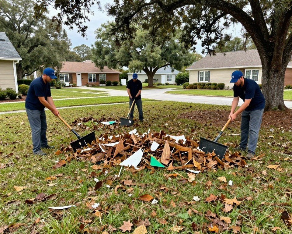 yard cleanup services debris removal Lakeland
